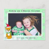 Weihnachtsfox Niedliche Personalisierte Fotokarte Postkarte (Vorderseite)
