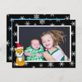 Weihnachtsfox Niedliche Personalisierte Fotokarte Postkarte (Vorne/Hinten)