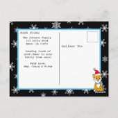 Weihnachtsfox Niedliche Personalisierte Fotokarte Postkarte (Rückseite)