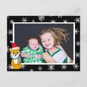 Weihnachtsfox Niedliche Personalisierte Fotokarte Postkarte