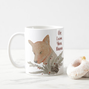 Weihnachtsfox Oma von Kindern Kaffeetasse