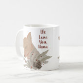 Weihnachtsfox Oma von Kindern Kaffeetasse (Vorderseite Links)