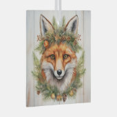 Weihnachtsfox Ornament Aus Glas (Vorderseite Rechts)