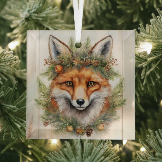 Weihnachtsfox Ornament Aus Glas (Insitu)