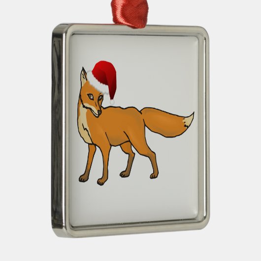 Weihnachtsfox Ornament Aus Metall (Rechts)