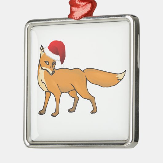 Weihnachtsfox Ornament Aus Metall (Links)