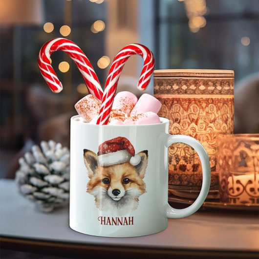 Weihnachtsfox Personalisiert Kids Tasse