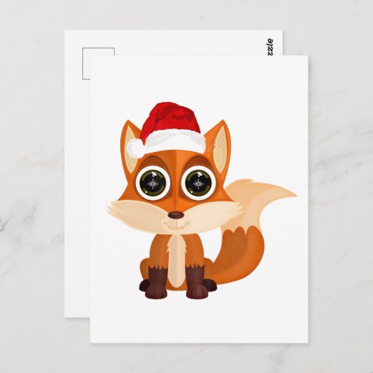 Weihnachtsfox Postkarte (Vorne/Hinten)
