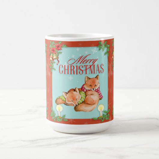 Weihnachtsfox Verwandlungstasse (Zentrum)