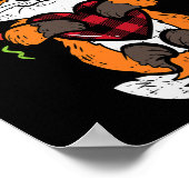 Weihnachtsfox Weihnachtsmann Mädchen Jungen Kinder Poster (Ecke)