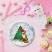 Weihnachtsfoxpapier-Platte Pappteller (Party)