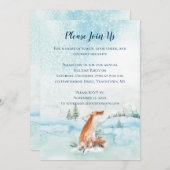 Weihnachtsfoxschneebaume Einladung (Vorne/Hinten)