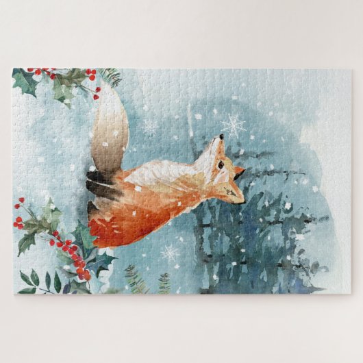 Weihnachtsfoxschneewald Puzzle (Horizontal)