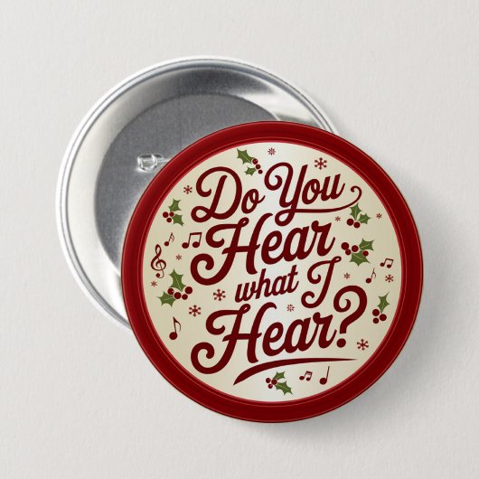 Weihnachtsfrage-Button Button (Vorne & Hinten)