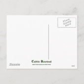 WeihnachtsFraktal-Schwarz-Metallkeltische Feiertagspostkarte (Rückseite)