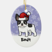 Weihnachtsfranzösische Bulldogge (addieren Sie Keramik Ornament (Hinten)