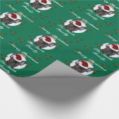 Weihnachtsfranzösische Bulldogge Geschenkpapier (Ecke)