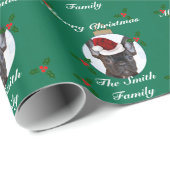 Weihnachtsfranzösische Bulldogge Geschenkpapier (Rolleneckpunkt)