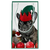 Weihnachtsfranzösische Bulldogge Kleine Geschenktüte (Vorderseite)