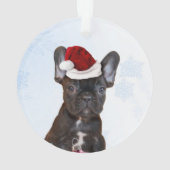 Weihnachtsfranzösische Bulldogge Ornament (Rückseite)