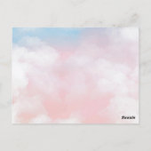 Weihnachtsfrau auf einem rosa Roller Postkarte (Rückseite)