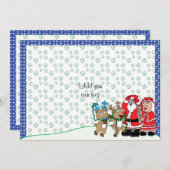 Weihnachtsfrau Claus Feiertagskarte (Vorne/Hinten)