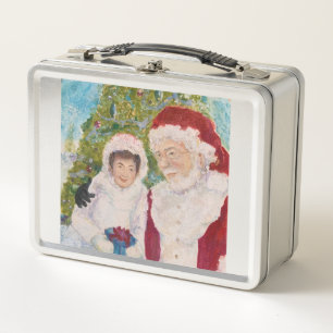 Weihnachtsfrau Claus Maureen Girard Metall Brotdose