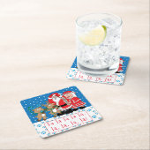 Weihnachtsfrau Claus Rechteckiger Pappuntersetzer (Vor Ort)