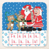 Weihnachtsfrau Claus Rechteckiger Pappuntersetzer (Vorderseite)