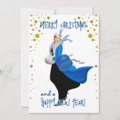 Weihnachtsfrau Frohe Weihnachtsgrüße Feiertagskarte (Vorderseite)