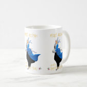 Weihnachtsfrau Frohe Weihnachtsgrüße Kaffeetasse (VorderseiteRechts)