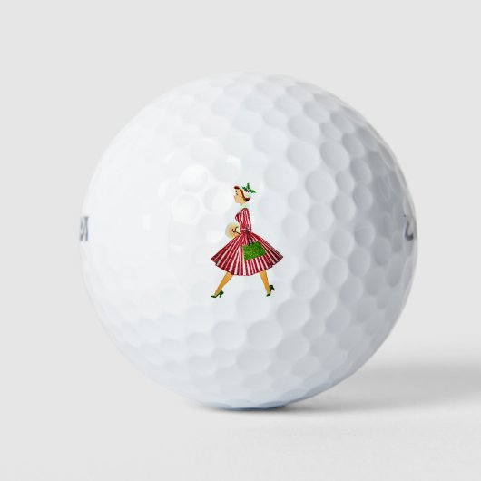 Weihnachtsfrau Golfball (Vorderseite)