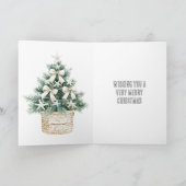 Weihnachtsfrau mit Geschenk Karte (Innenseite)