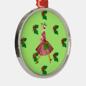 Weihnachtsfrau Ornament Aus Metall (Rechts)