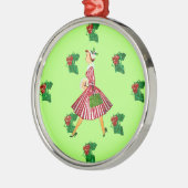 Weihnachtsfrau Ornament Aus Metall (Links)