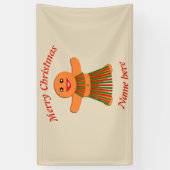Weihnachtsfrau Party Gingerbread Banner (Vertikal)