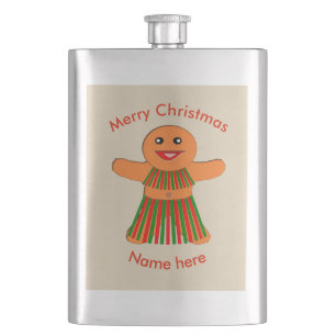 Weihnachtsfrau Party Gingerbread Flachmann