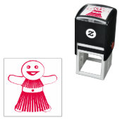 Weihnachtsfrau Party Gingerbread Permastempel (Beispiel)