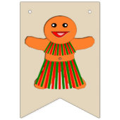 Weihnachtsfrau Party Gingerbread Wimpelkette (Zweite Fahne)
