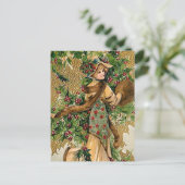 Weihnachtsfrau Postkarte (Stehend Vorderseite)