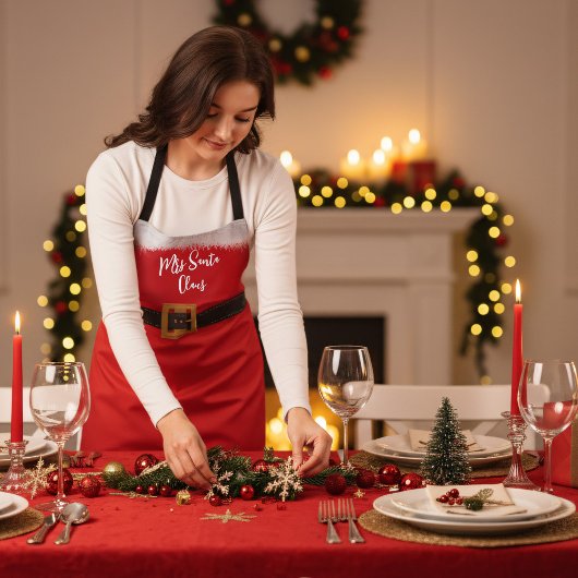 Weihnachtsfrau Schürze Claus