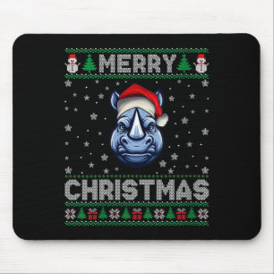 Weihnachtsfrauen 2025 Rhino Weihnachtsmannhut Häss Mousepad
