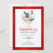 Weihnachtsfrauen Abendessen Party Einladung (Vorderseite)