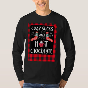 Weihnachtsfrauen Gemütliche Socken und heißes Scho T-Shirt