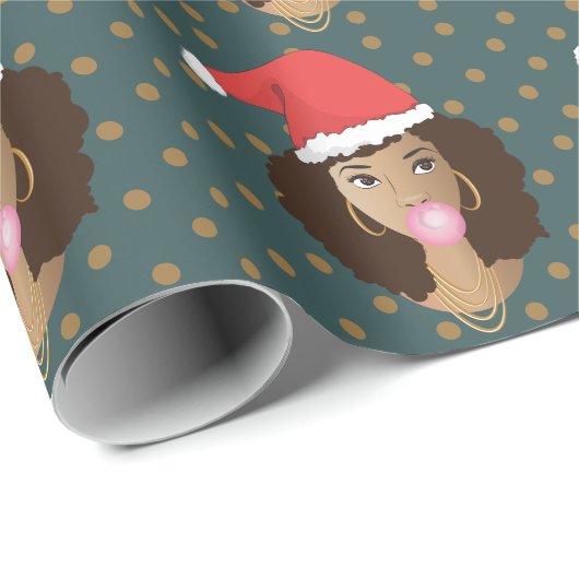 Weihnachtsfrauen, Schwarze Weihnachtsmannmütze, Za Geschenkpapier (Rolleneckpunkt)
