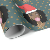 Weihnachtsfrauen, Schwarze Weihnachtsmannmütze, Za Geschenkpapier (Rolleneckpunkt)