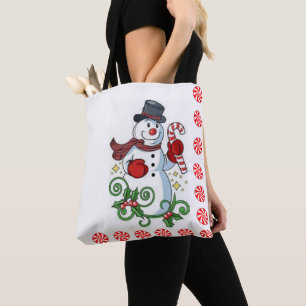 Weihnachtsfrauen-Tragetaschen, Schneemann Tasche