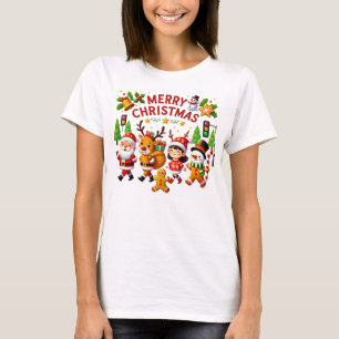 Weihnachtsfrauen und Santa-Shirts T-Shirt
