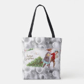 Weihnachtsfrauen, Vintag Tasche (Rückseite)