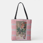 Weihnachtsfrauen, Vintag Tasche (Rückseite)
